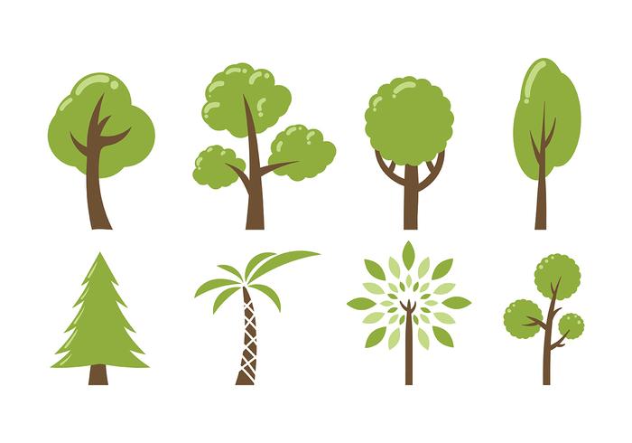 700x490 Tree Icon Vector Pack