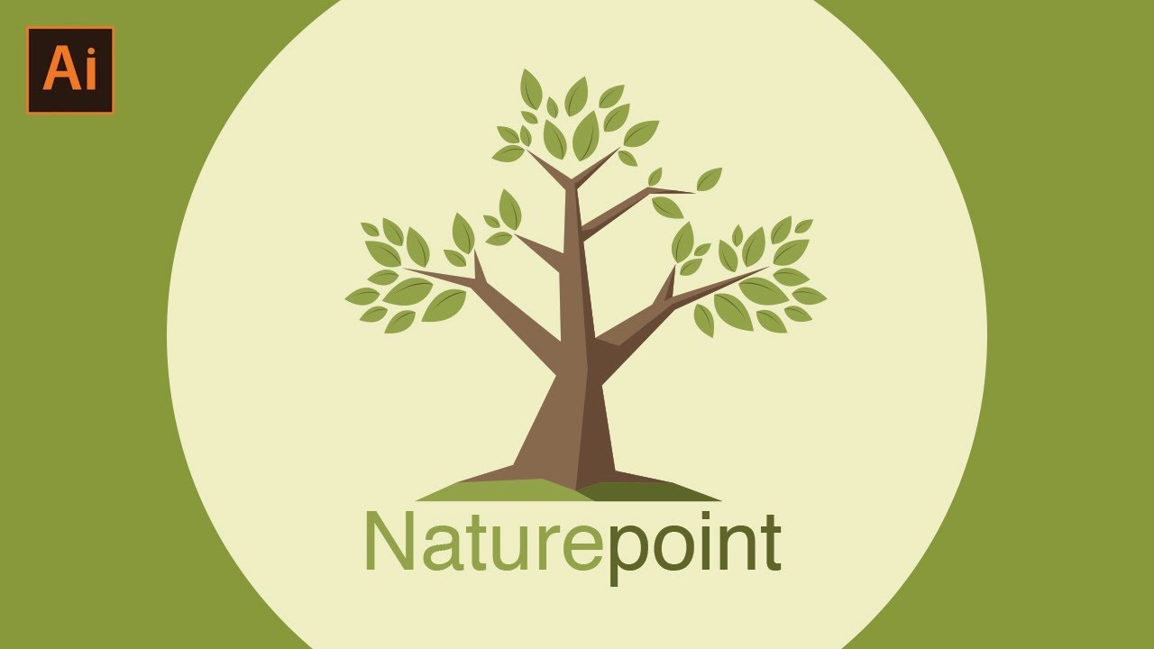 1280x720 Tree Logo Vector In Adobe Illustrator