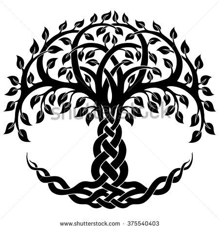 450x470 Vector Ornament, Decorative Celtic Tree Of Life