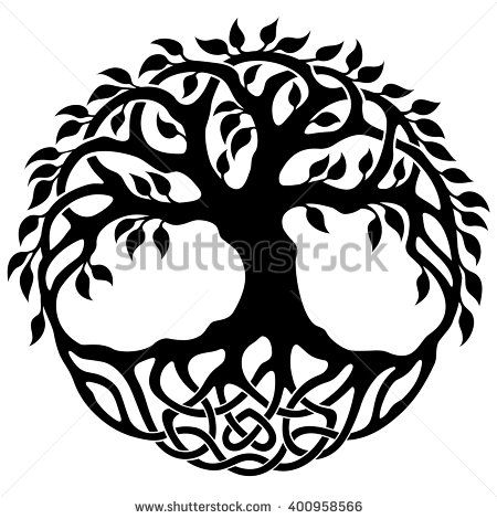450x470 Vector Ornament, Decorative Celtic Tree Of Life Vector For 3d