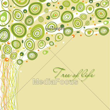 380x380 Abstract Tree Life Vector Illustration In Soft Colors