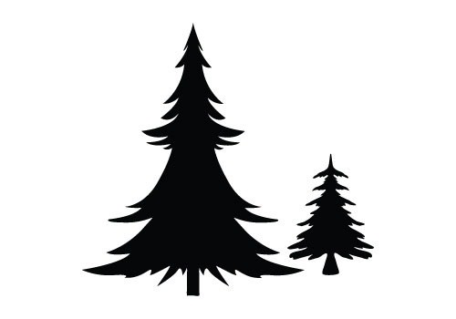 500x350 Free Vector Christmas Tree Outline Christmaswalls.co