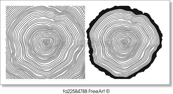 561x306 Free Art Print Of Tree Rings. Vector Tree Rings Background And Saw