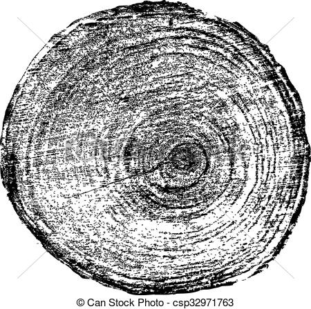 450x448 Tree Rings Saw Cut Tree Trunk Background. Vector Illustration.