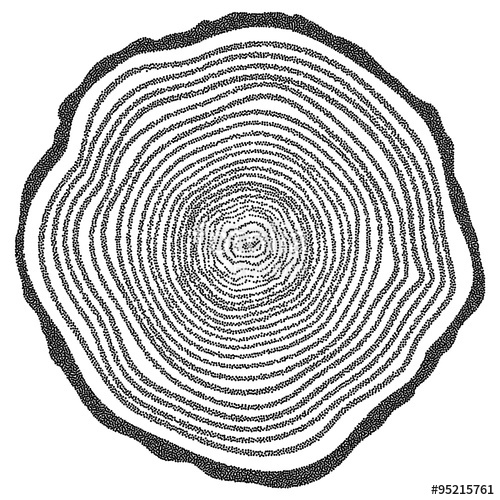 500x500 Dotwork Halftone Vector Tree Rings Stock Image And Royalty Free