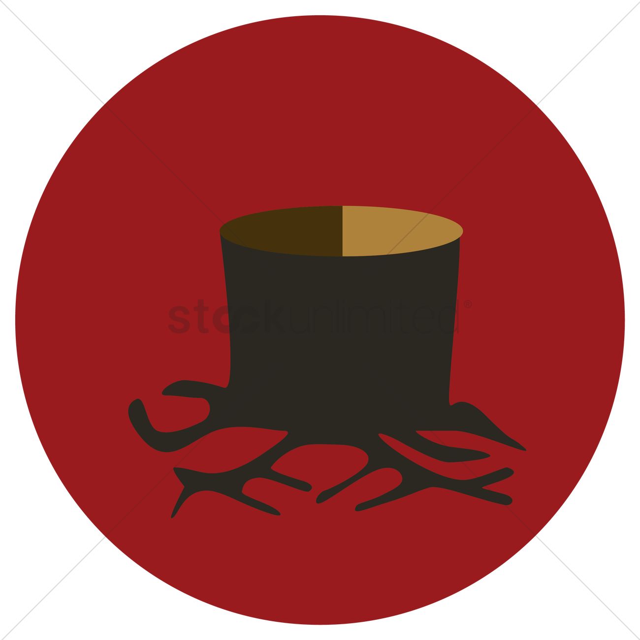 1300x1300 Tree Stump Vector Image