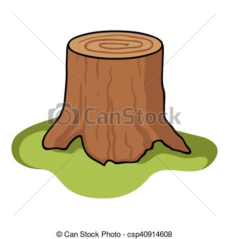 450x470 Tree Stump Icon In Cartoon Style Isolated On White Background