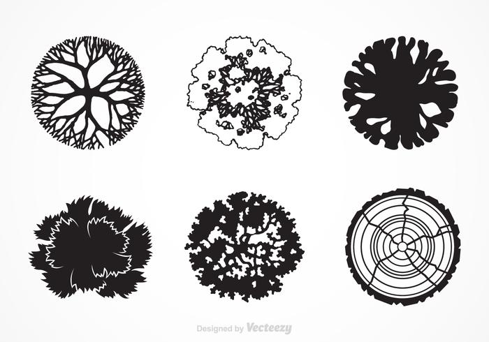 700x490 Free Tree Tops Vector Set