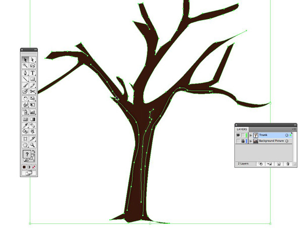 599x451 Create A Vector Tree With Custom Brushes And The Gradient Mesh Tool