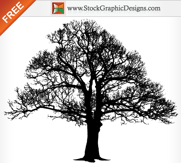 600x540 Tree Silhouette Free Vector Graphics 123freevectors