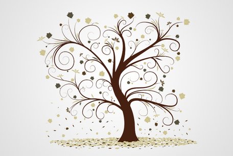 456x305 Free Autumn Tree Vector Clip Art (Free) Clipart And Vector