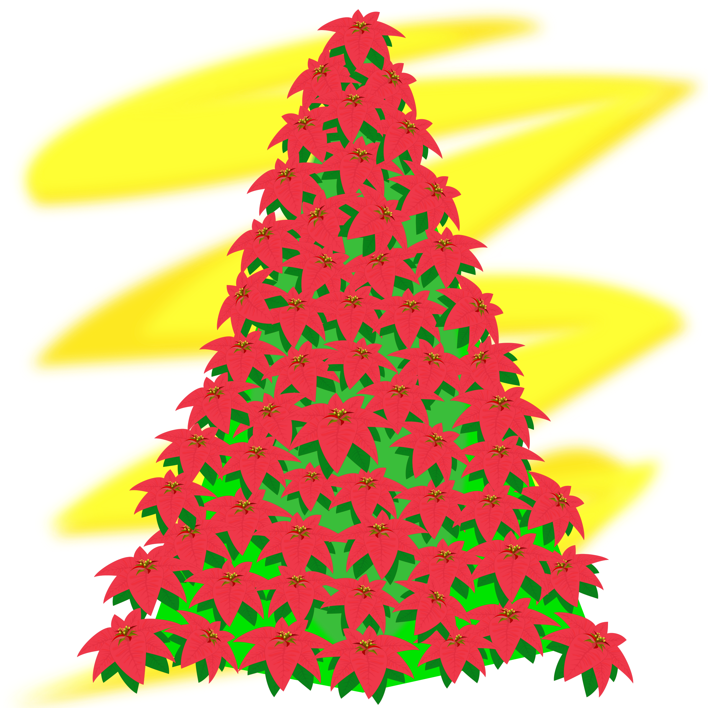 2400x2400 Free Christmas Tree Clipart Red Silhouette