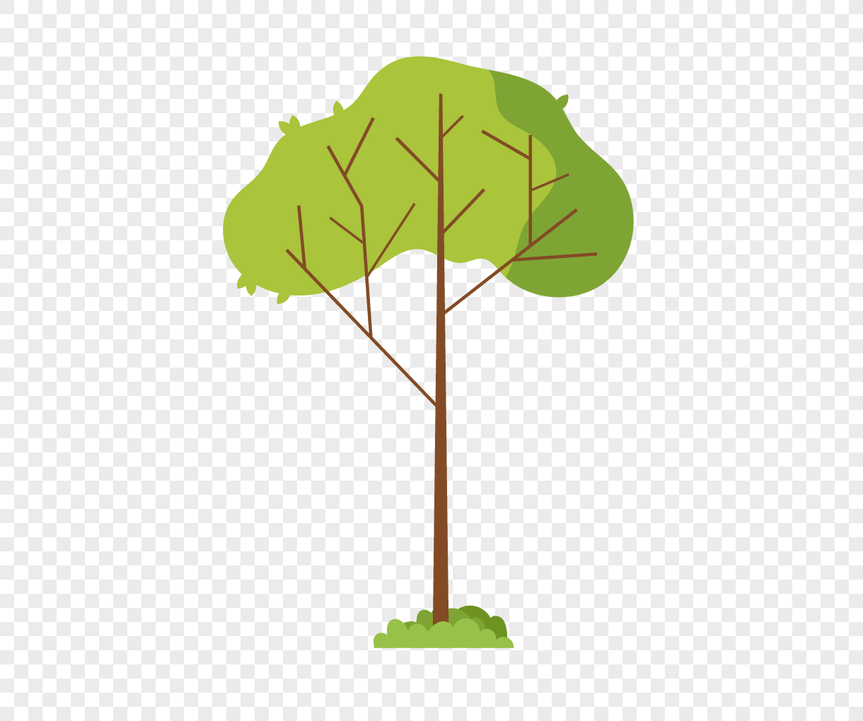 1220x1020 Cartoon Tree Vector Material Png Image Picture Free Download