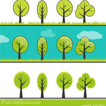 340x340 Tree Vector Download Free