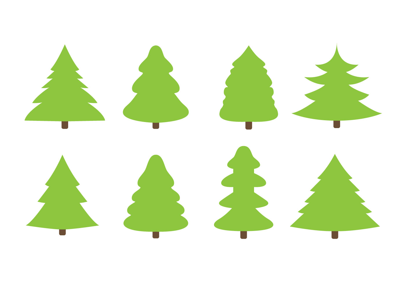 1400x980 Free Christmas Tree Vector Art