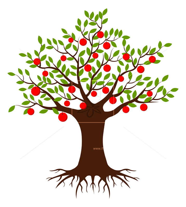 717x800 Apple Tree Vector Free Vectors, Illustrations, Graphics, Clipart