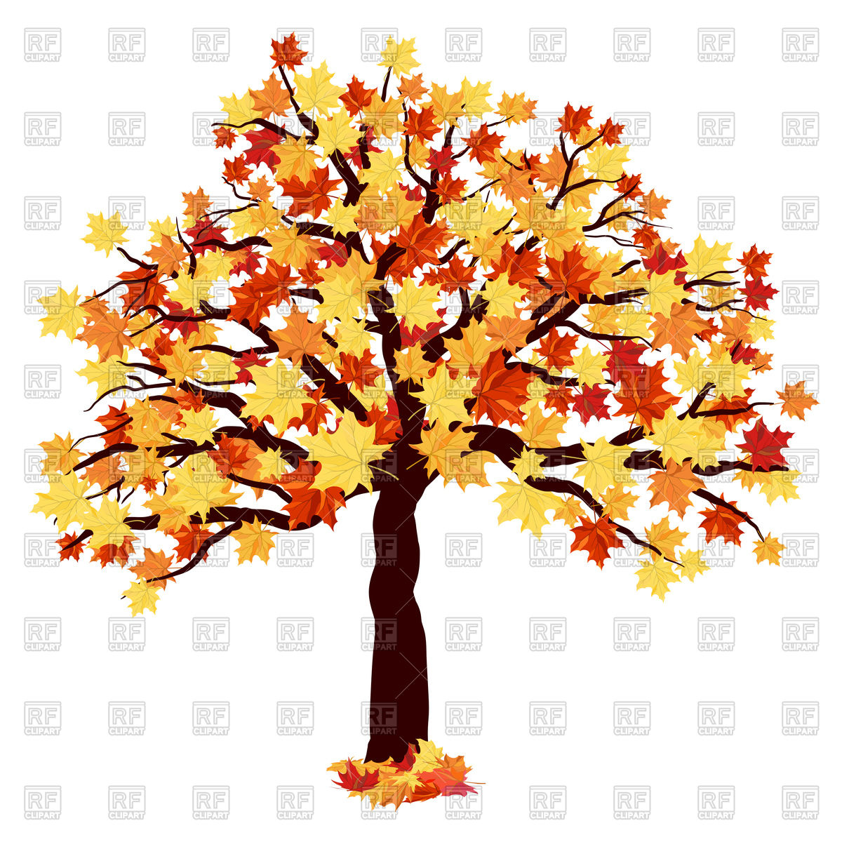 1200x1200 Autumn Maple Tree Vector Image Vector Artwork Of Signs, Symbols