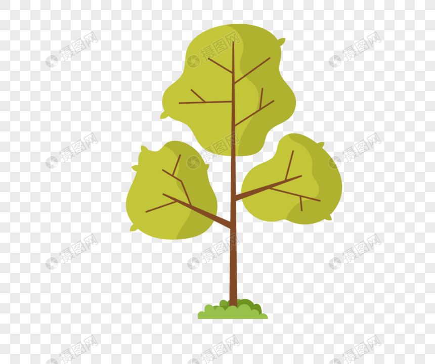 860x720 Cartoon Tree Vector Material Graphics Image Picture Free Download