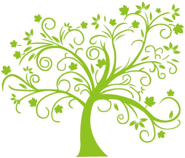 600x513 Abstract Green Tree Vector Illustration Free Vector In