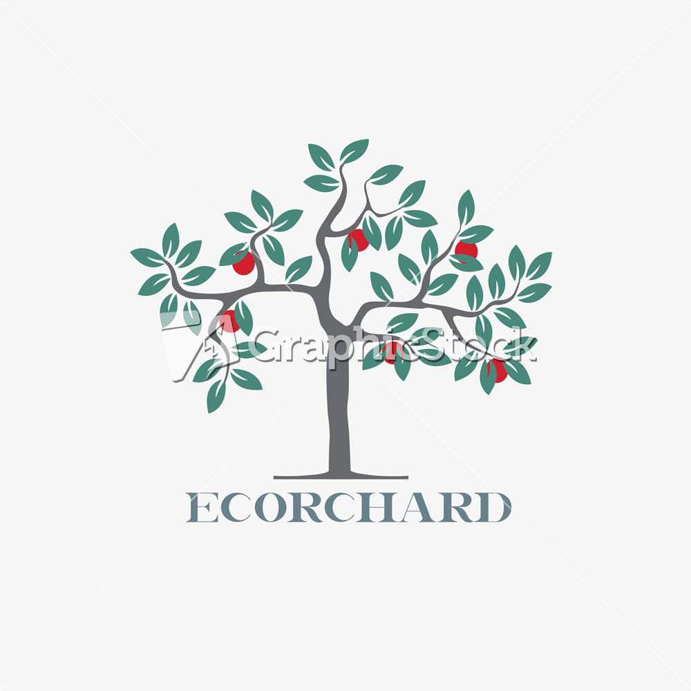 1000x1000 Apple Tree Vector Image