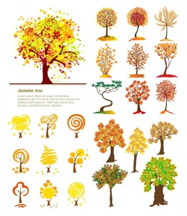 369x425 Autumn Trees Vector Vector Plant Free Vector Free Download