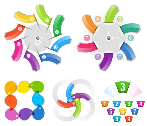 600x516 Colorful Stickers Label Trend Vector Material My Free