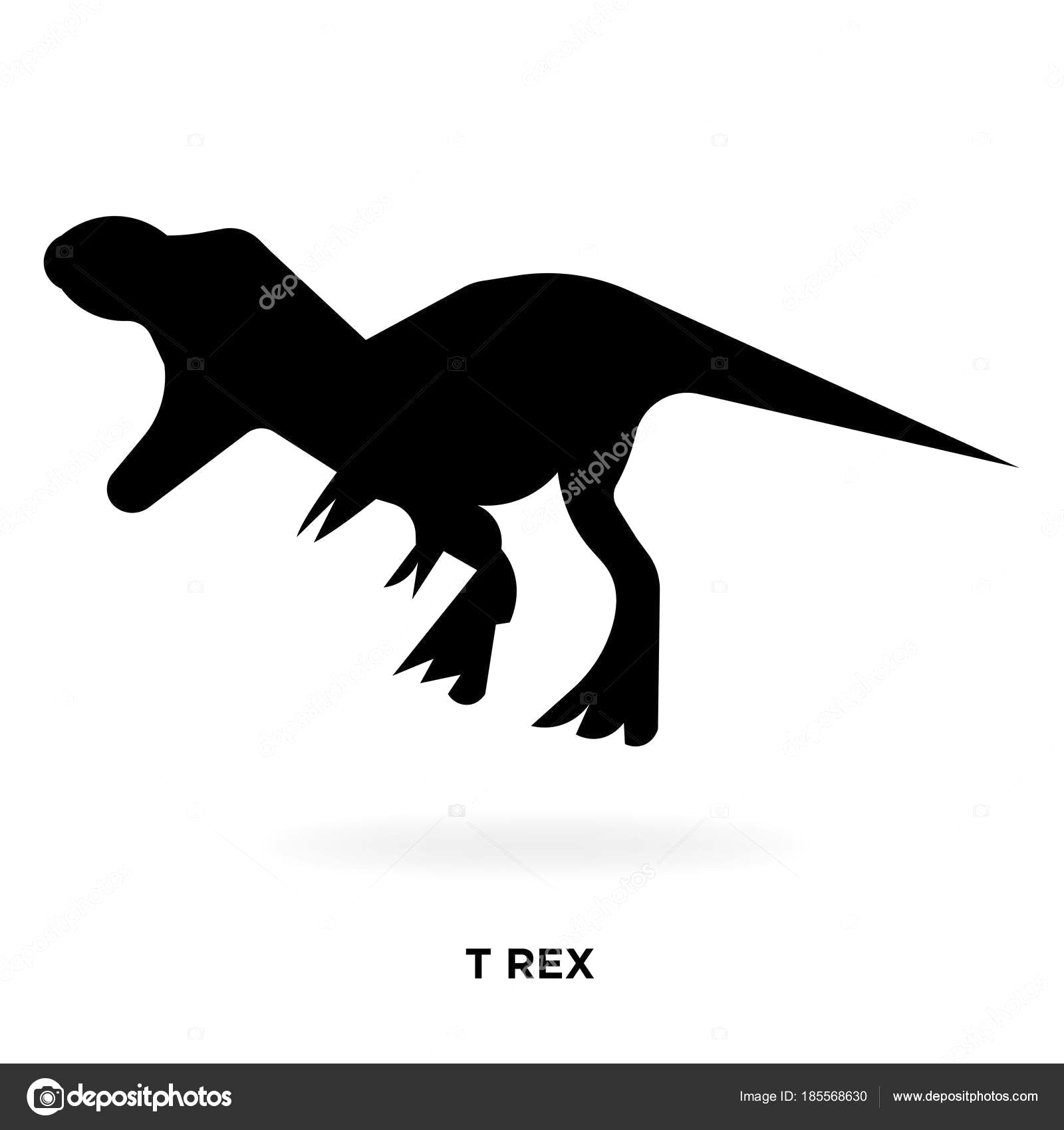 1600x1700 Depositphotos 185568630 Stock Illustration T Rex Silhouette Vector