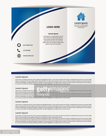 365x469 Trifold Brochure Design Vector Template Stock Vectors