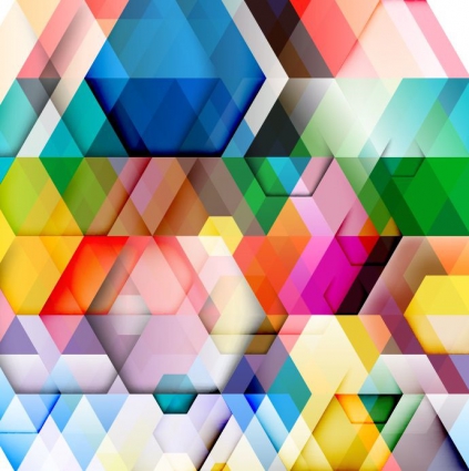 423x425 Abstract Colorful Triangle Pattern Background Vector Illustration