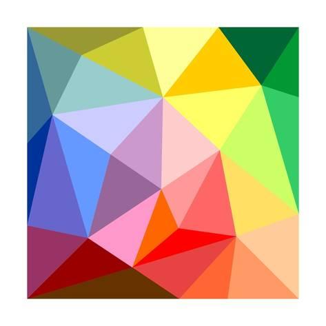 473x473 Triangle Vector Background Or Green, Yellow, Orange, Pink, Violet