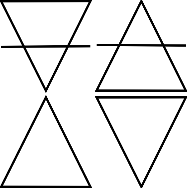 600x601 Four Geometric Triangle Symbols Clip Art Free Vector 4vector