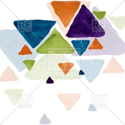 400x400 Geometric Watercolor Background With Triangles Vector Image