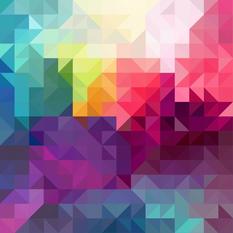 750x750 Abstract Background With Colorful Triangles Vector Illustration