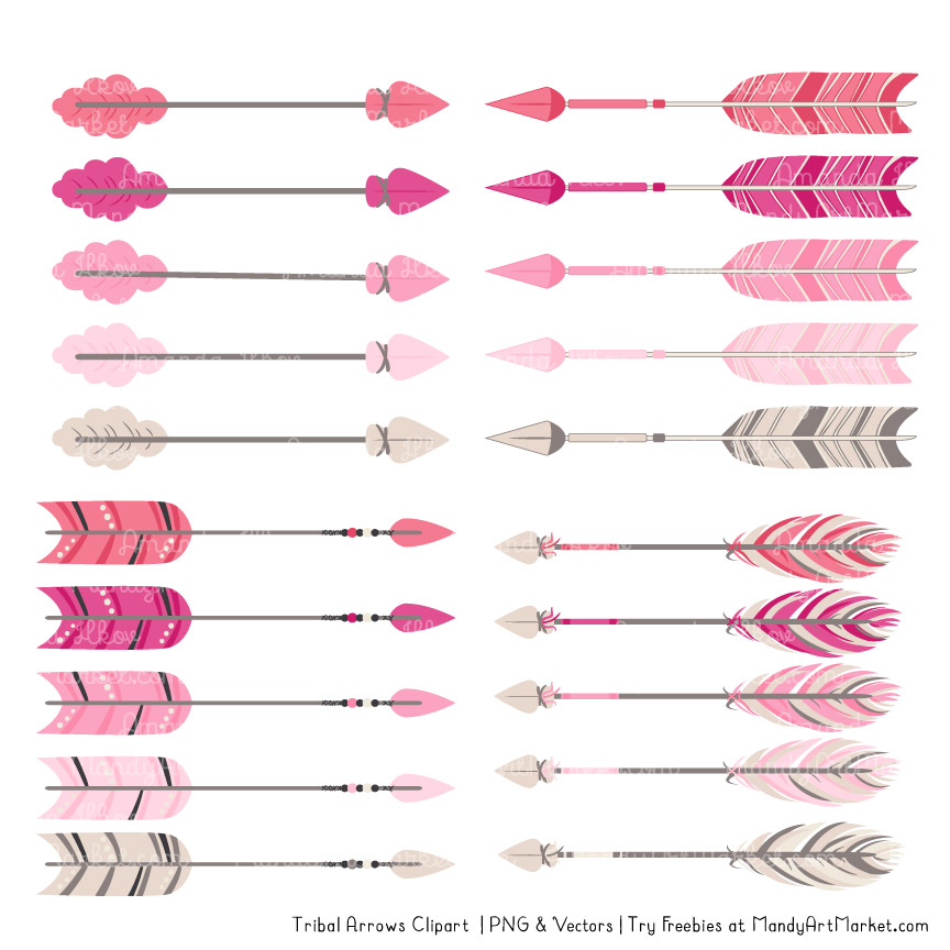 864x864 Pink Tribal Arrows Clipart