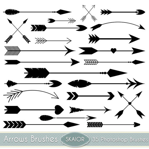 570x570 Arrows Photoshop Brushes Vector Arrow Ps Brushes Tribal Arrows