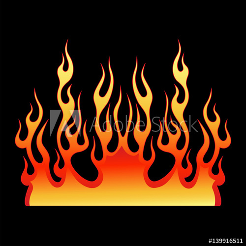 500x500 Colored Tribal Flames. It Can Be Used For Tattoos And Other