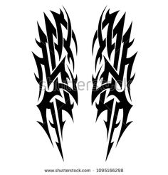 236x246 Tribal Flame Vector Image