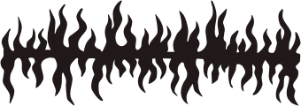 340x120 Tribal Flame. Free Vector Clipart Sample For Vehicle Graphics And