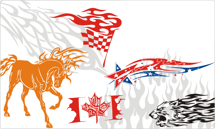 750x451 Tribal Flames Clipart