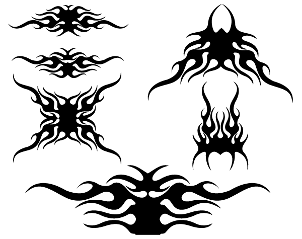 600x475 Tribal Flames Vector Design 123freevectors