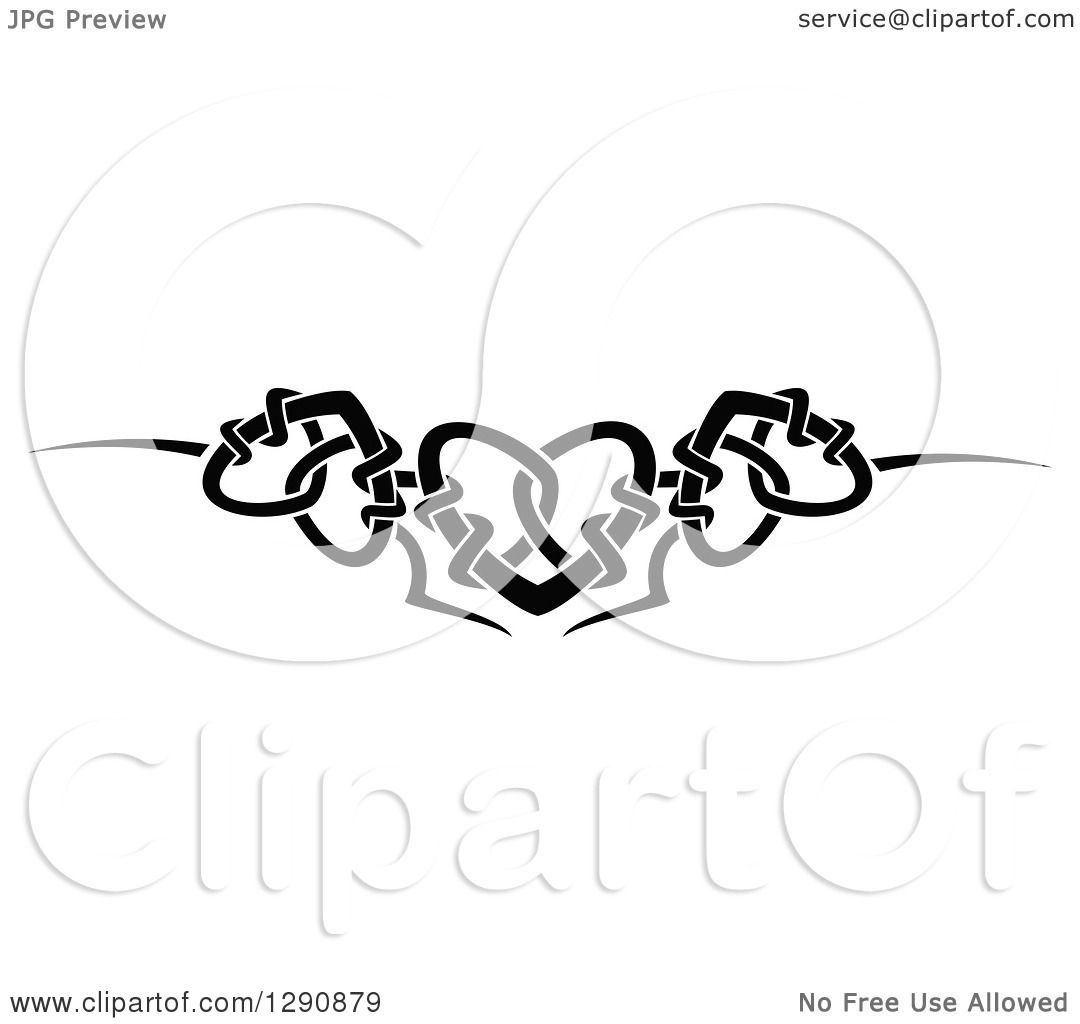 1080x1024 Heart Vector Tribal Style
