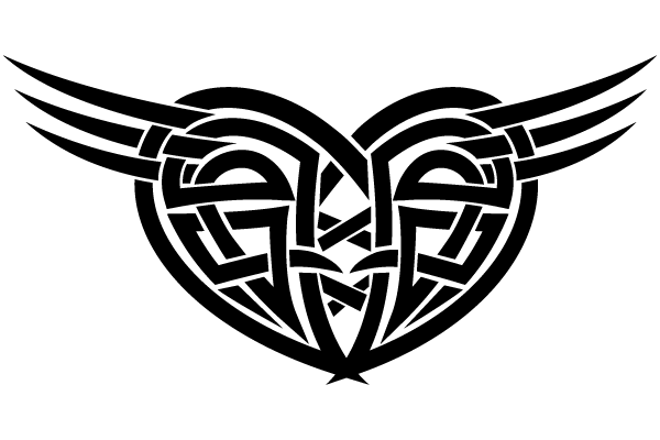 600x400 Tribal Heart Vector Image 123freevectors