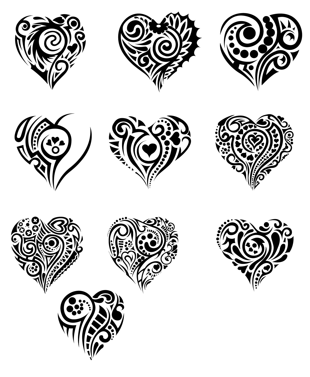 1232x1500 Hearts In Tribal By T3hspoon