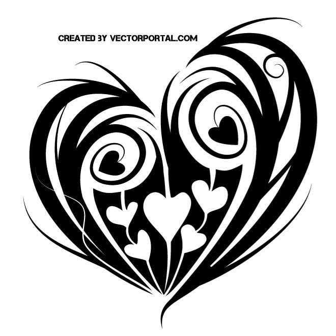 660x660 Heart Ornament Vector