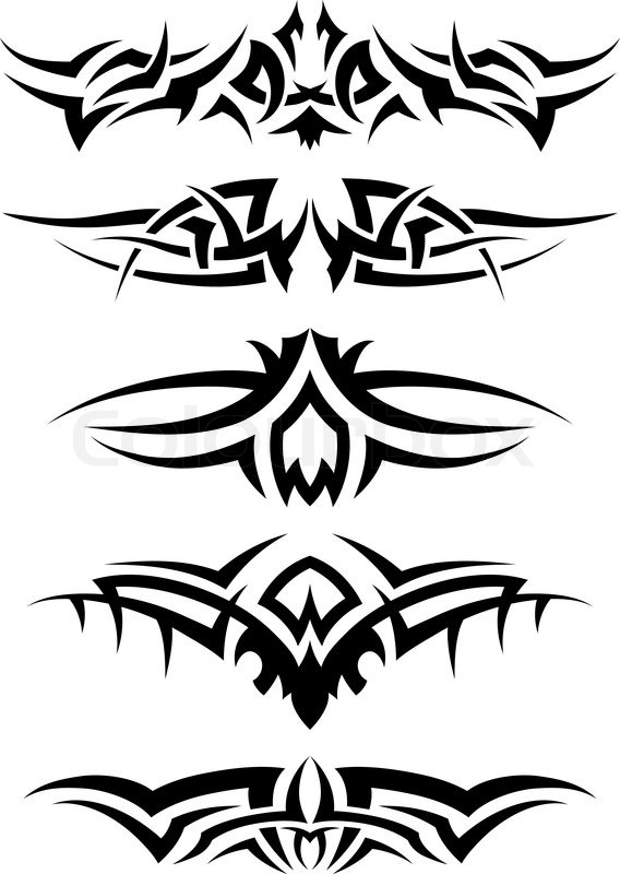 568x800 Patterns Of Tribal Tattoo For Design Use Vector Illustration