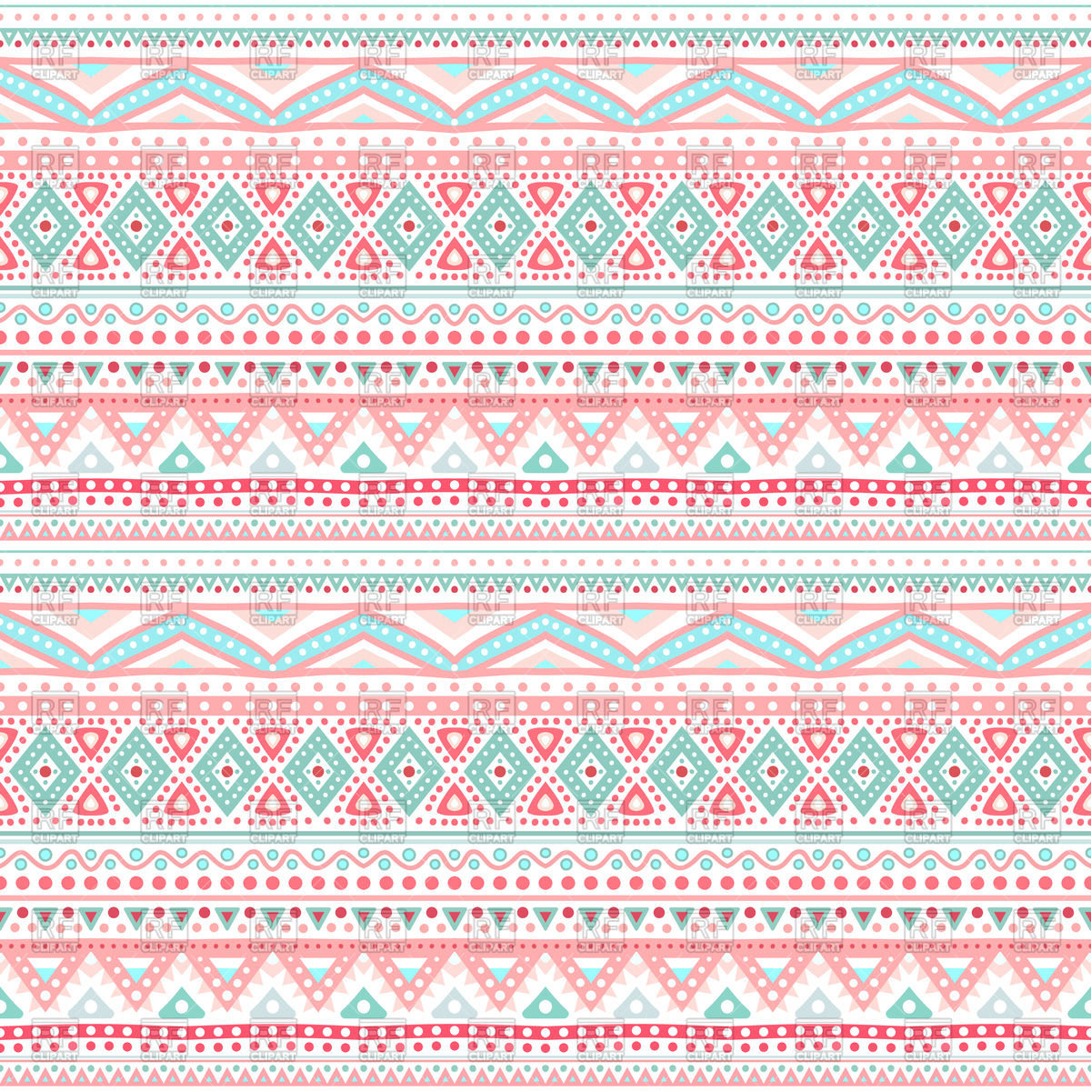 1200x1200 Tribal Ethnic Seamless Pink Pattern Vector Image Vector Artwork