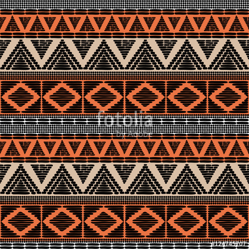 500x500 Tribal Pattern Vector Seamless. African Print With In Ethnic