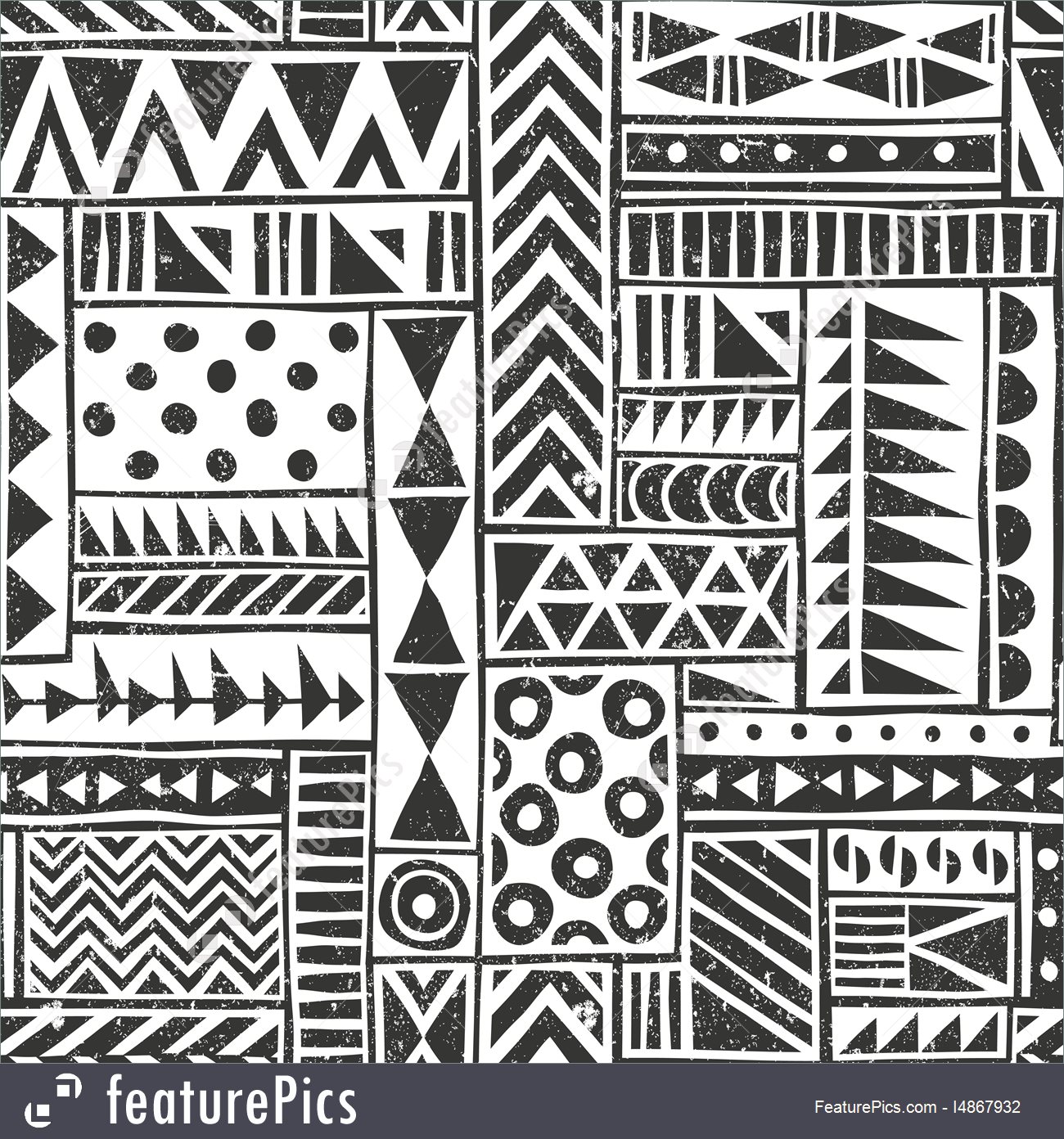 1300x1392 Vector Seamless Tribal Pattern Stock Illustration I4867932