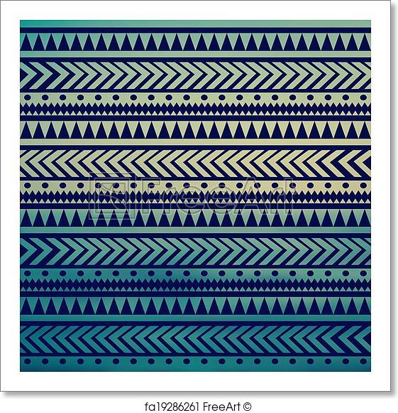561x581 Free Art Print Of Seamless Vector Tribal Texture. Tribal Vector