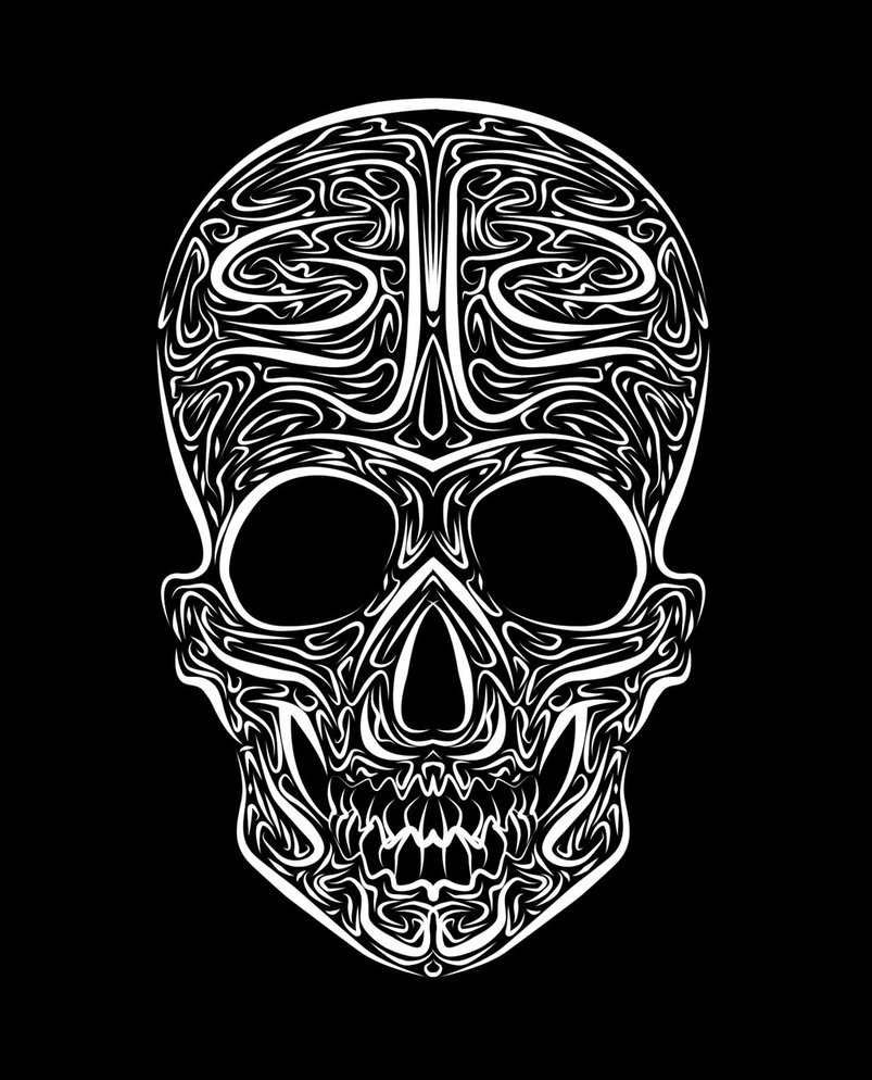 803x994 Skull Tribal Vector By Mental4metal666